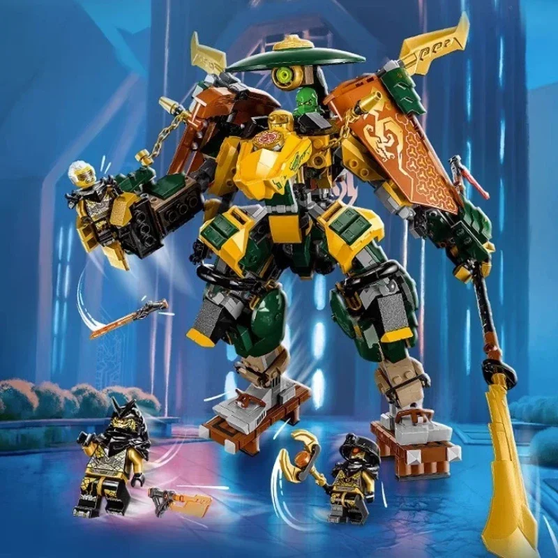 784pcs Shinobi Lloyd and Arin's Team Mechs Double Samurai Robots 88084 Building Blocks Toys Compatible With Model