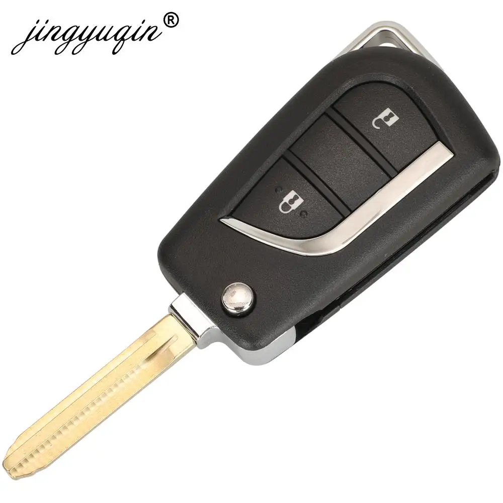 jingyuqin B41TA Modified Flip Remote Car Key Fob 4D67/G Chip 434MHZ For Toyota Hilux Camry Corolla Vios Fortuner Yaris Innova