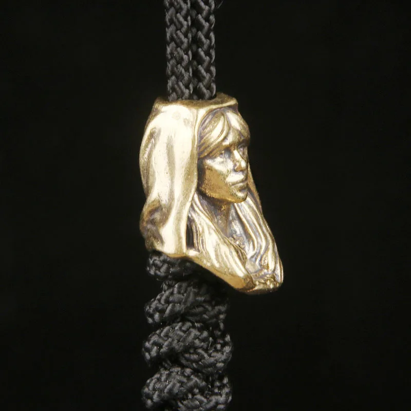 Nun Brass Knife Beads EDC DIY Paracord Woven Bracelets Lanyard Pendants Accessories Outdoor Tool Hangings Charms