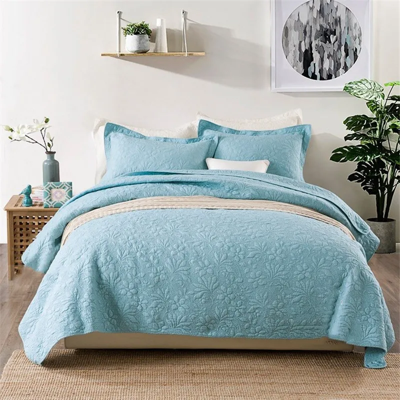 Home Bedding Cotton Quilt, Quilted Bedspread on the Bed, Summer Duvet Blanket in Bedroom Coverlets, Cubrecam Bed Cover Colcha