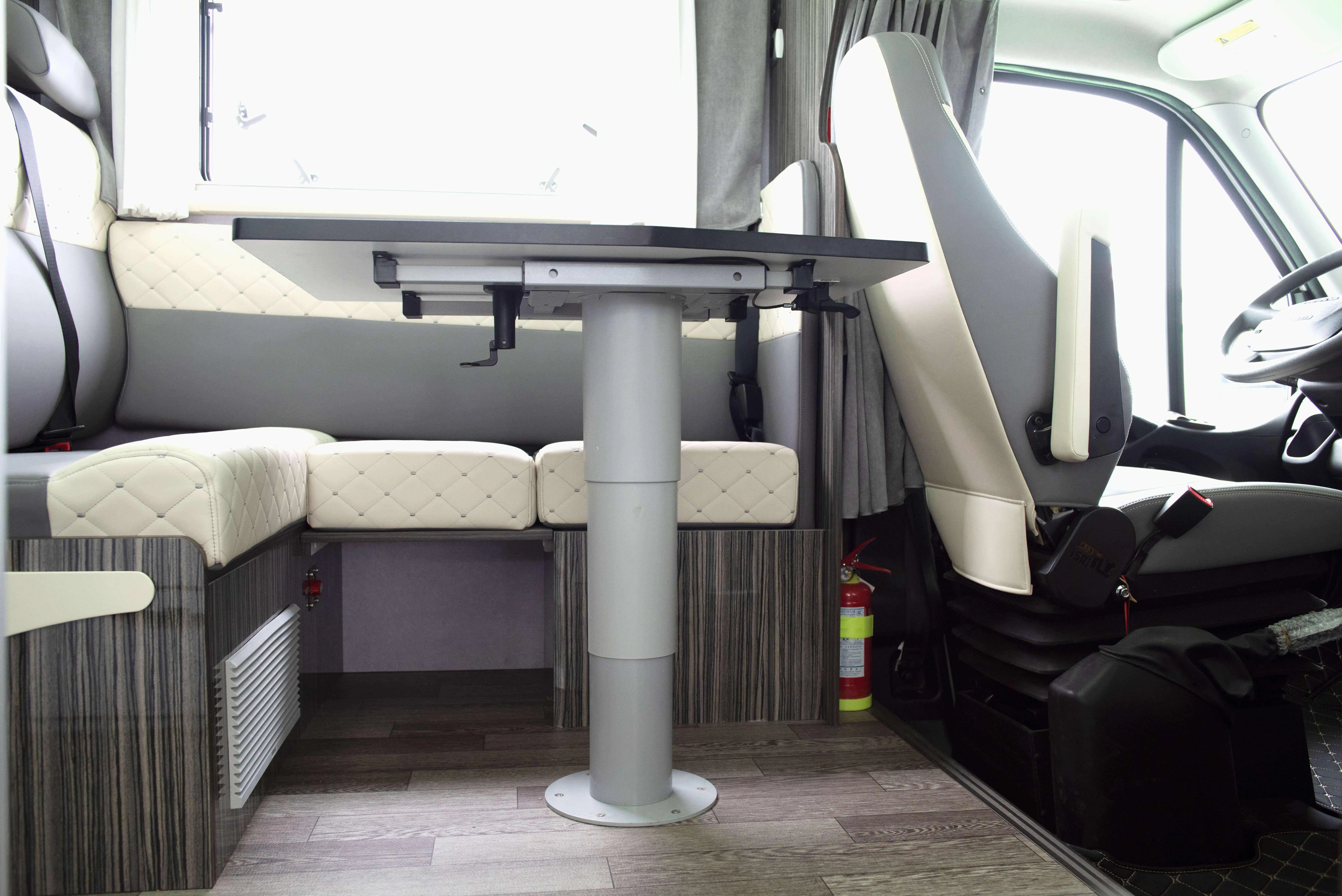 Aluminum Alloy RV Pneumatic Lifting Table Leg with 360 Degree Rotating up & Down Desk Leg for Motorhome Caravan Camper Van