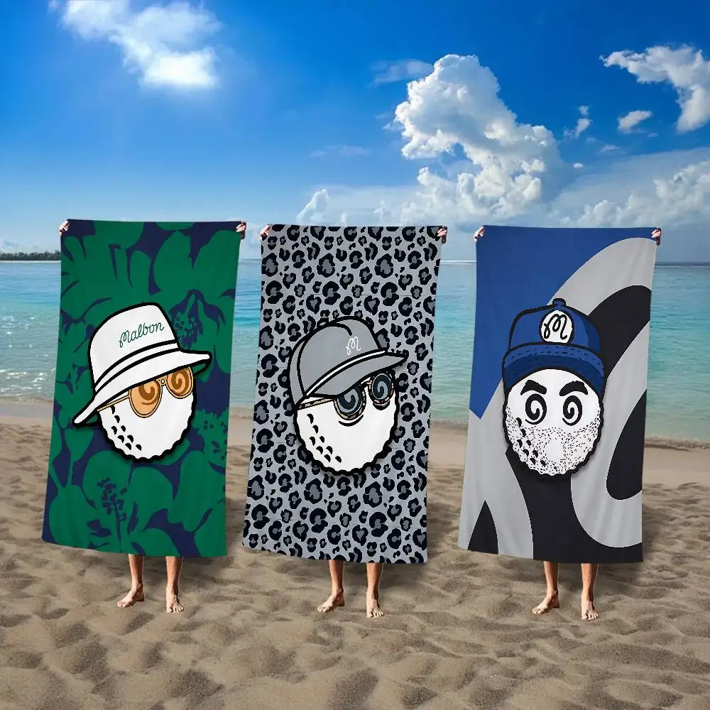 Brand M-Malbon G-Golf Logo Microfiber Printed Beach Towel Mountain Climbing Yoga Beach Swimming Running Absorbent Soft Towel