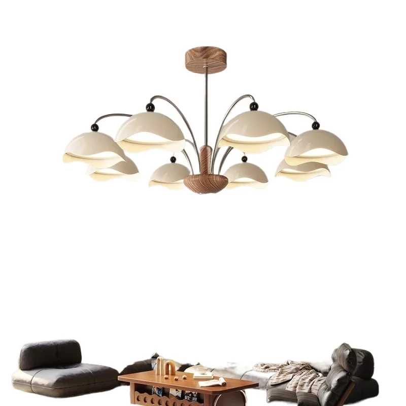 

Main lamp eggshell American retro high-end walnut color 2025 new French lamps