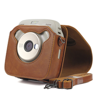 For FUJIFILM Instax SQUARE SQ20 SQ10 Camera Case Case PU Leather Vintage Shoulder Strap Pouch Portable Camera Protection Cover