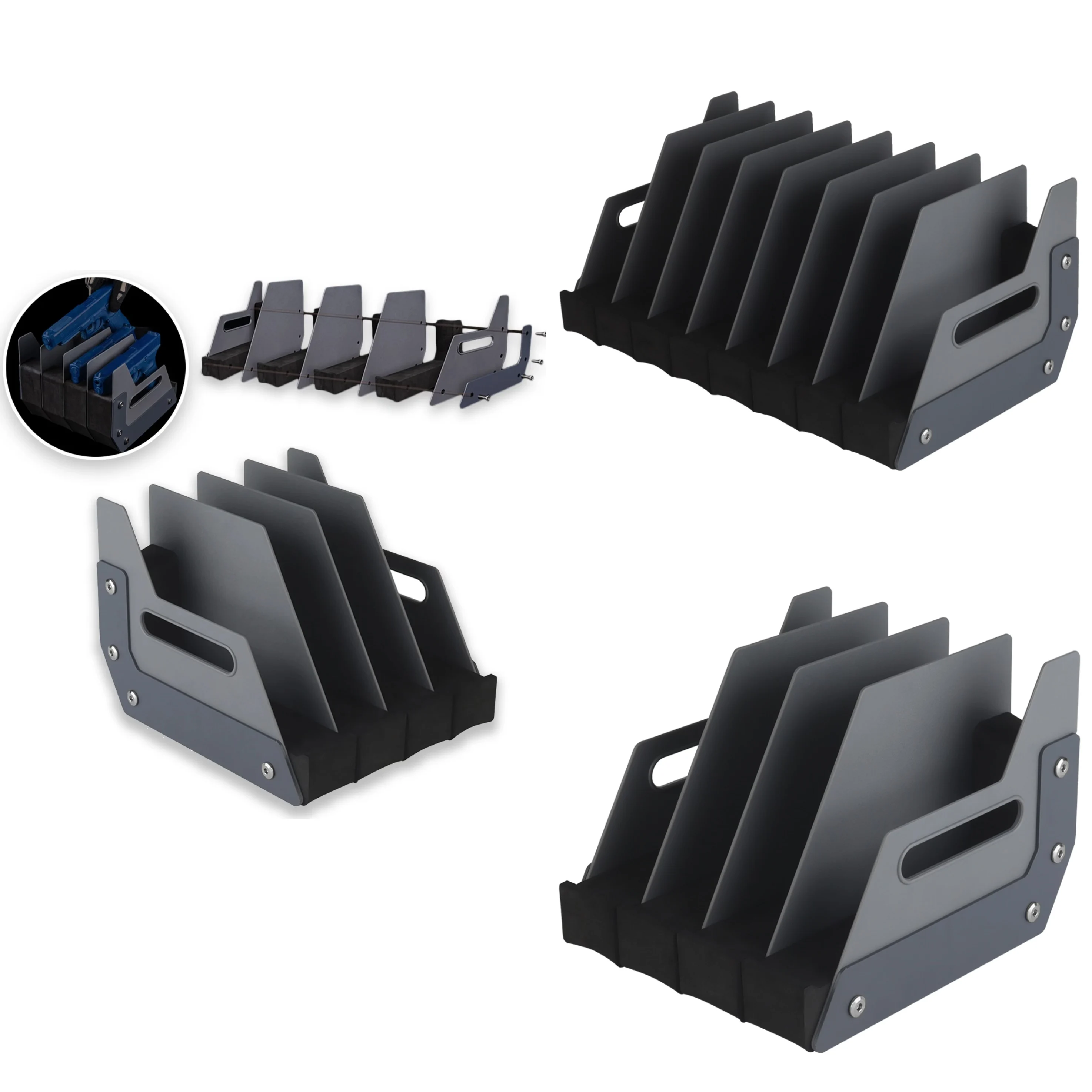 Universal Handgun Storage Rack Protective Holsters EVA Foam Handgun Holsters Organizers Accessories with 4/8 Gun Slots