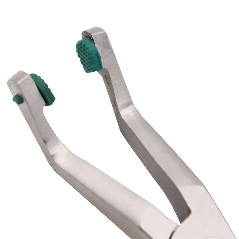 

Dental Stainless Steel Crown Plier Remover with Green Rubber-Tipped Durable Dentistry Tools