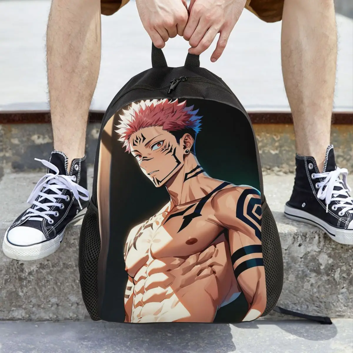 

Sukuna Ryomen - Jujutsu Kaisen Backpack Daypack Large Capacity Children BookBag School Bag Shoulder Bags for Men Women