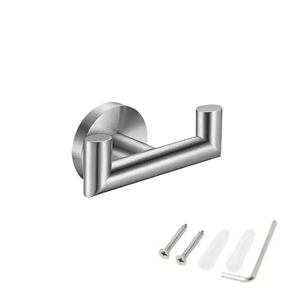 

Стеллаж для хранения, настенный крючок для одежды, органайзер для прихожей, халат/кепка, вешалка для полотенец для ванной комнаты, домашний декор, нержавеющая сталь