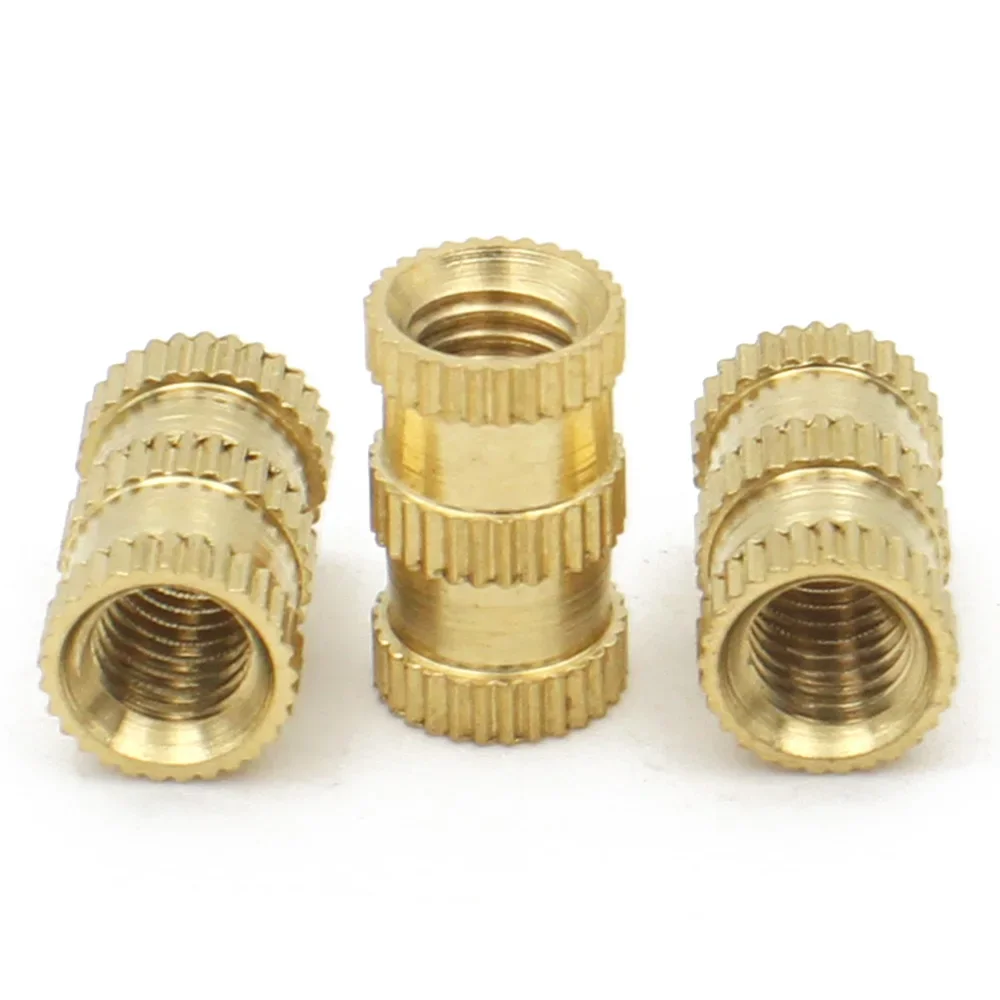 5-100pcs Brass insert nut M.4 M1.6 M2 M2.5 M3 M4 M5 M6 M8 M10 Injection Molding Brass Knurled Thread Inserts Nuts