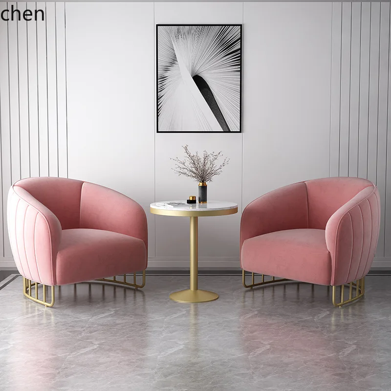 CZ Single Sofa Chair Seat Leisure Beauty Salon Reception Clothing Store Negotiation Table and Chair Set Comfortable