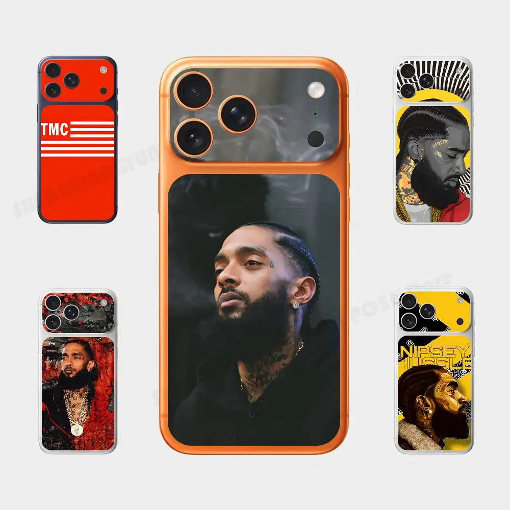 

Singer N-Nipsey H-Hussle Plain Decal Skin For IPhone17 Pro ProMax Back Film Cover Wrap Anti-scratch Durable Sticker