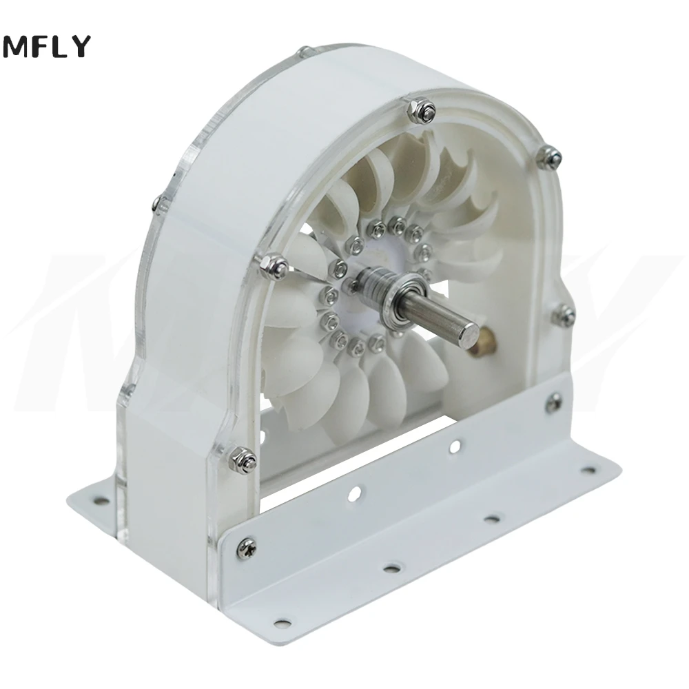 

100-300W 500-4000RPM Pelton Wheel Impulse Pelton Turbine with Adapter to DIY Hydroelectric Generator