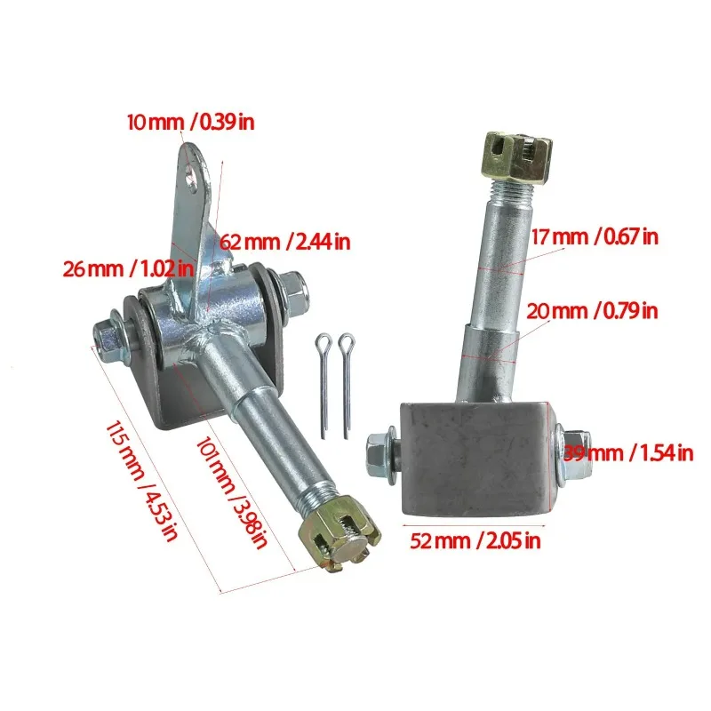 2 rodamientos de husillo de nudillo de dirección delantera de rueda, cubo de rueda para Go Kart ATV