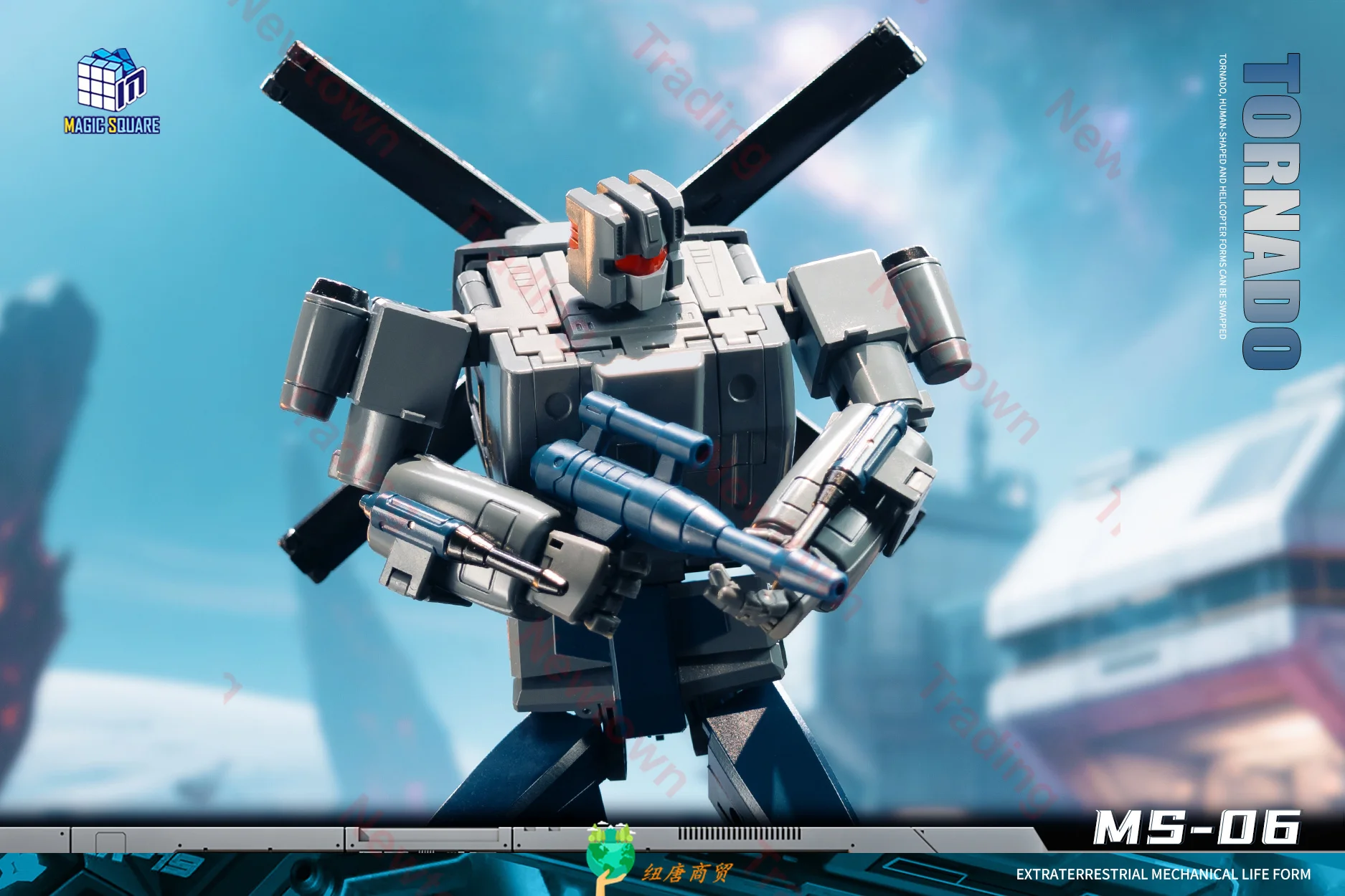 [Op voorraad] Magic Square MS-TOYS MS-06 MS06 Tornado Vortex Helikopters MP Schaal Transformatie Robot Action Figure Speelgoed