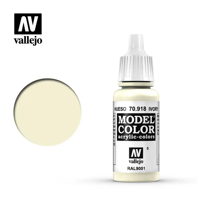 Vallejo Acrylic paints AV 70918 005 RAL9001Hueso Ivory Model Coloring Water-Based Hand Painted Plastic Military