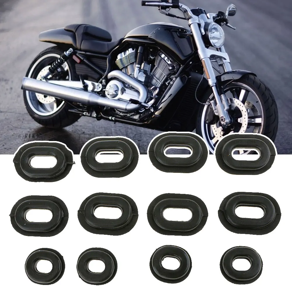 12pcs Side Panel Oval Round Rubber Grommets Goldwing for Yamaha Suzuki Honda Kawasaki Professional Motorcycle Accessories