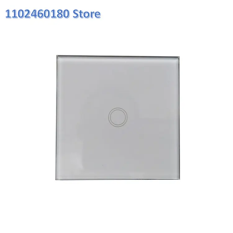 Touch single circuit switch 86 type touch light switch household switch tempered panel switch+waterproof single button