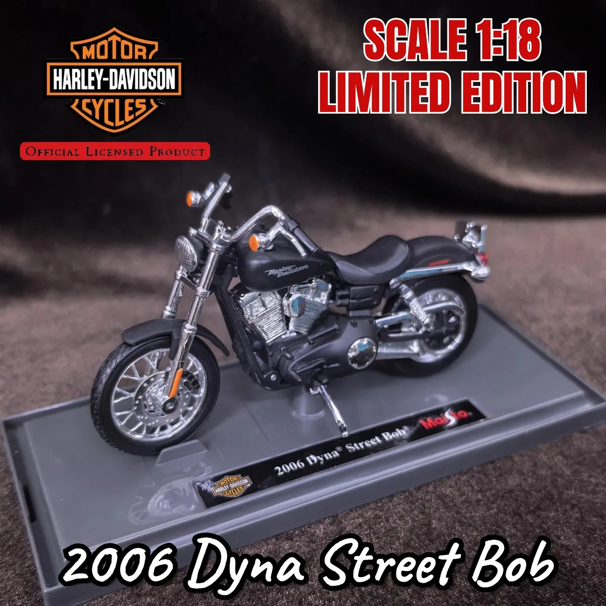 

Ограниченная 1:18 масштаб HD 2006 Dyna Street Bob, мини-модель мотоцикла, реплика автомобиля, миниатюрная фигурка, детский рождественский подарок, игрушка