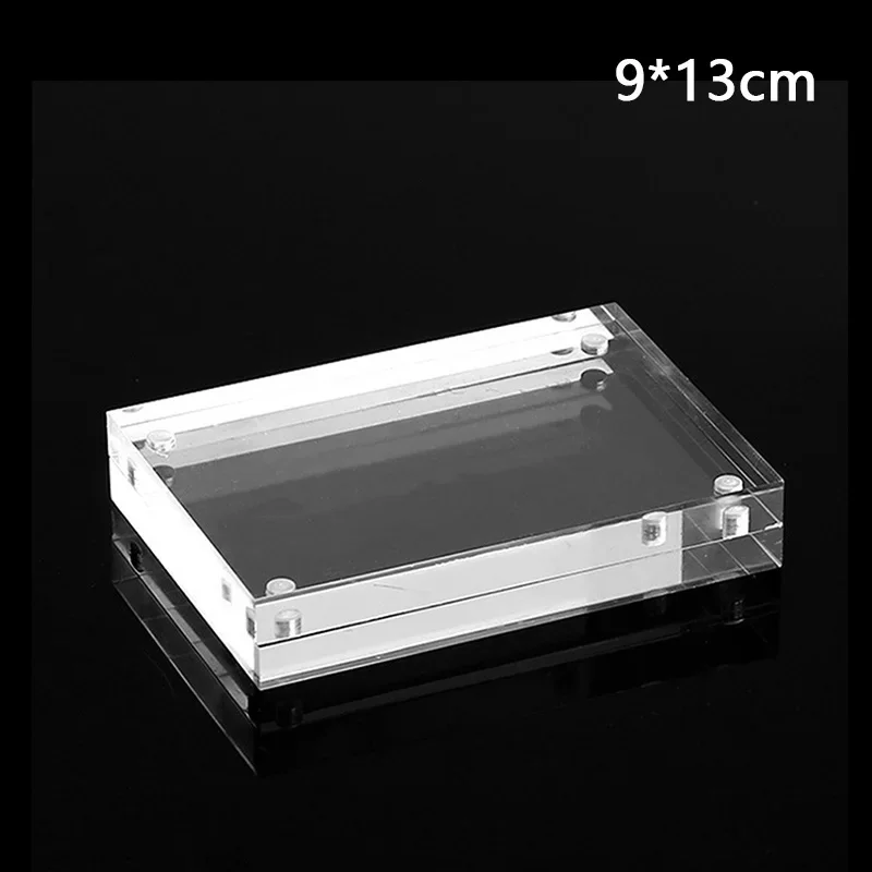 8.2-15cm Transparent Photo Frame Acrylic Magnetic Photocard Holder Photo Protector Poster Display Stand Picture Acrylic Christm