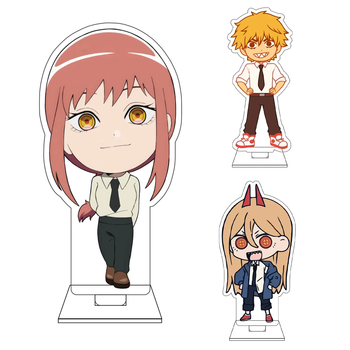 10CM Anime Chainsaw Man Cosplay Niedliche Acryl-Figur Standfigur Pochita Denji Ornamente Geschenke