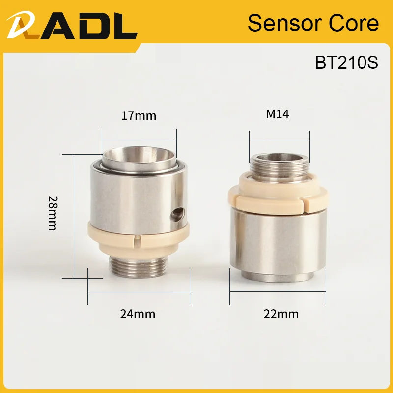 Adl conector de bico laser de fibra de alta qualidade, corpo de aço inoxidável para raytools bt210s, cabeça de corte a laser de fibra