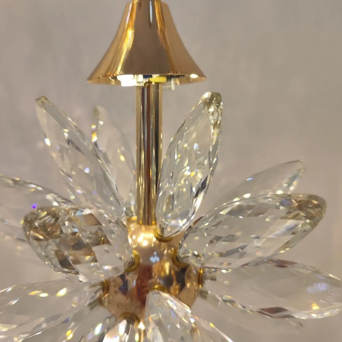 Light Luxury Crystal Ice Flower New Bedhead Small Pendant Lamp Corridor Sun Table Lamp