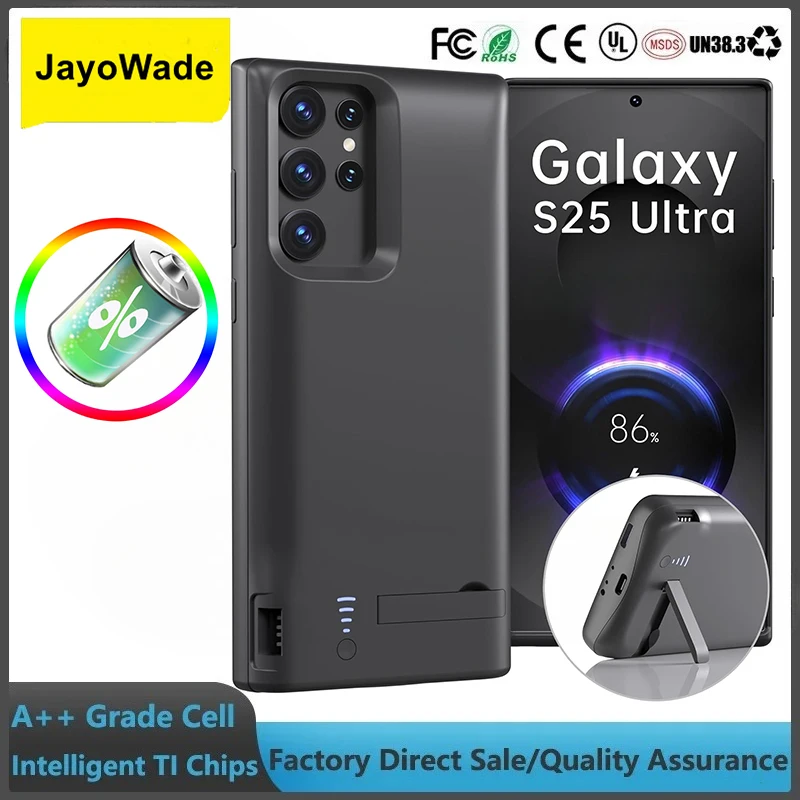 Phone Stand 10000Mah Battery Charger Case for Samsung Galaxy 26 Ultra S24 S25 Ultra S22 S10 S10e Note 9 10 20 S20 Plus S21 FE