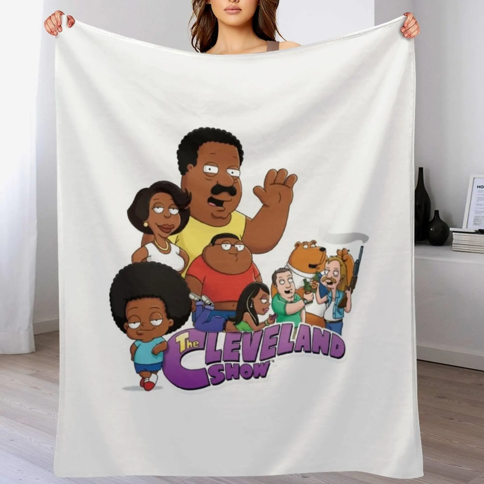 

The Cleveland show Throw Blanket For Decorative Sofa Soft Plush Plaid Thermals For Travel Kid'S Blankets