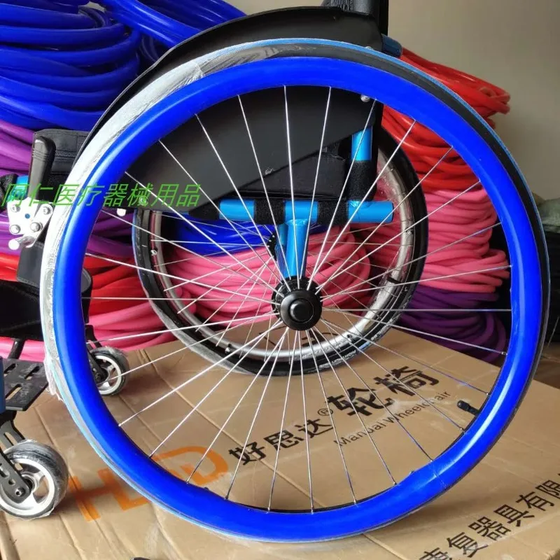

Wheelchair anti-skid all-inclusive 24-inch large wheel silicone hand snare, non-skid and wear-resistant, a pair