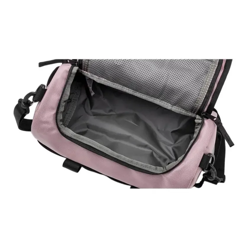 THE NORTH FACE Double Zipper Opening Crossbody Outdoor Bag Fabric Crystal Rose Pink Men's and Women's Same Couple NF0A5JYT-0SO