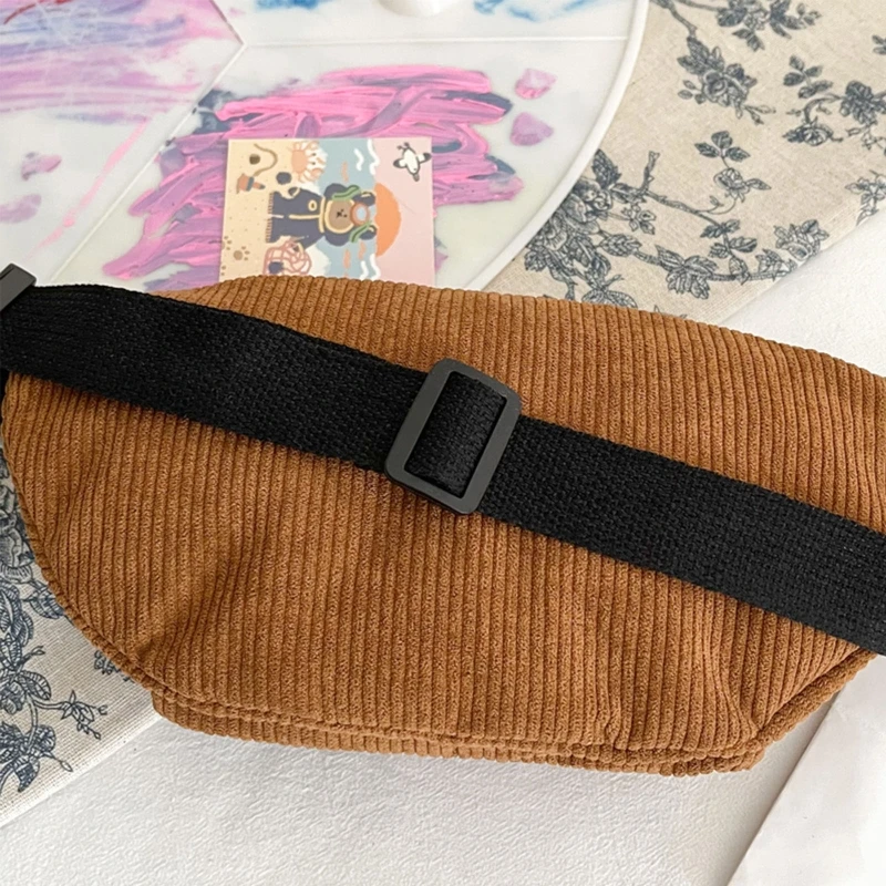 حقيبة خصر قصيرة من Fanny Pack مزودة بسحاب وحقائب صدر وحقيبة هاتف أنيقة للسفر للفتيات والنساء والسيدات