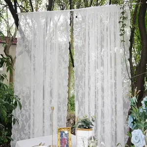 Cepten çiçekli perde-Çubuk-Şeffaf, dantel, panel İlk 10 satış, perde voil-no. 3