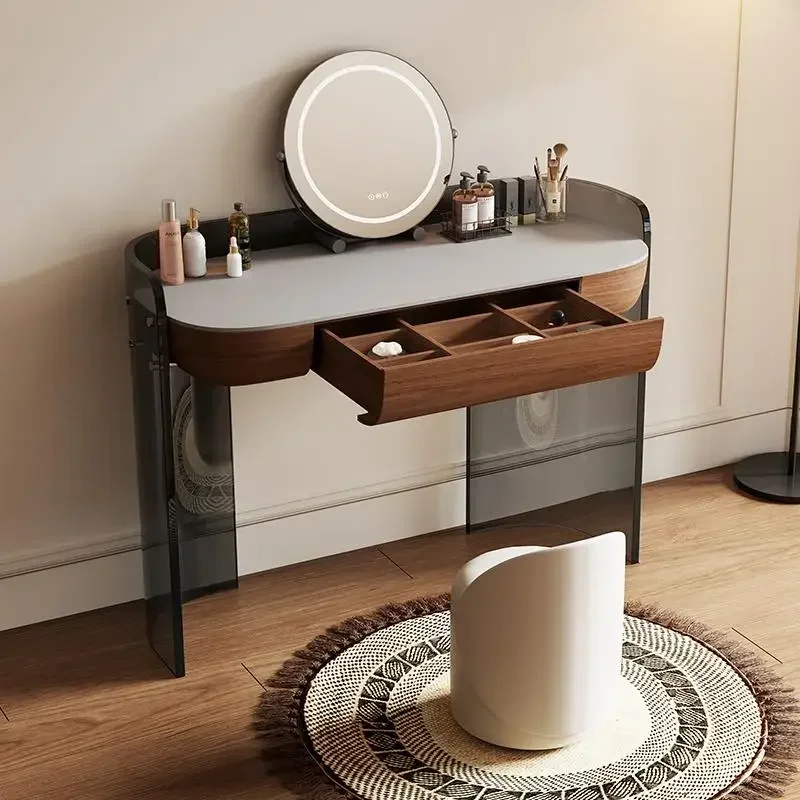 Drawers Bedroom Vanity Table Makeup Mirror Desk Chair Dressing Table Girl Cabinet Luxury Modern Wood Penteadeira Home Furnitur