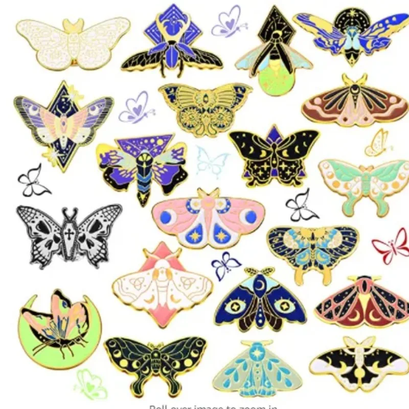 Insect butterfly charactors Enamel Pins Brooches scarf Clothing Backpack Lapel Badges Jewelry Accessories For unisex gift