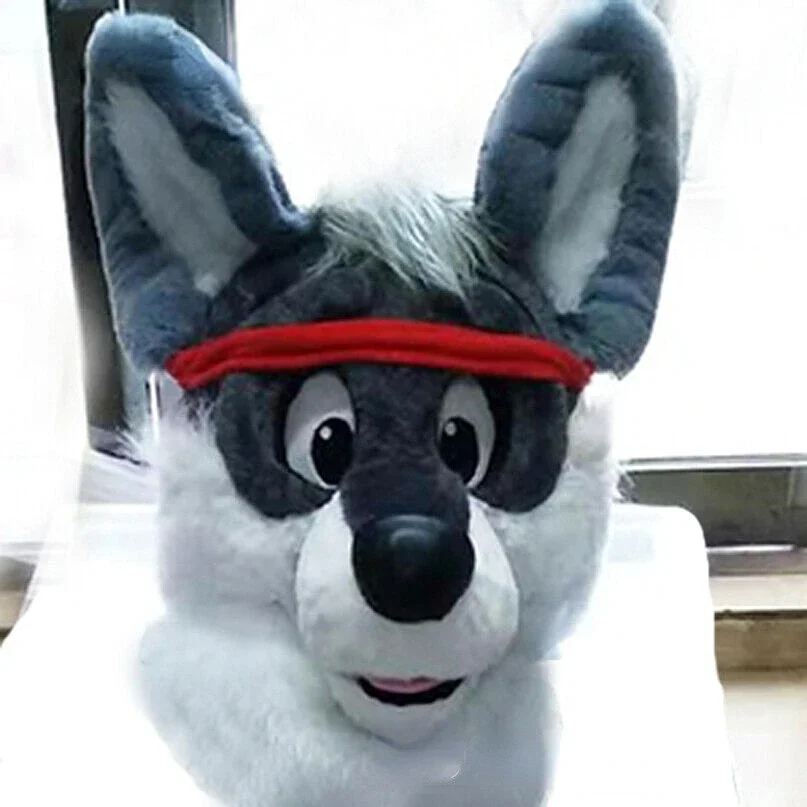 Fursuit głowa husky futrzany pies lis głowa maskotka Halloween Cosplay