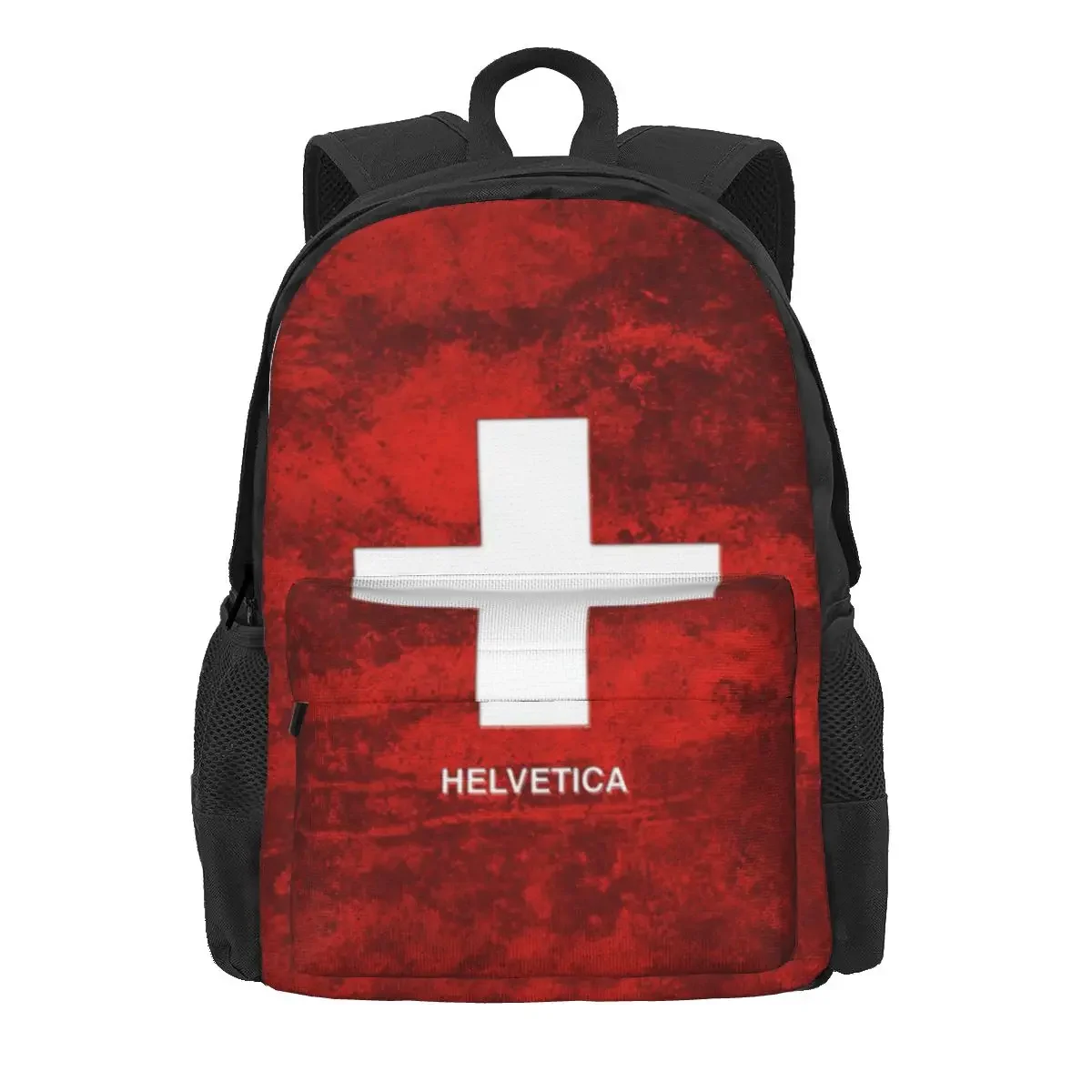 

Swiss Switzerland Flag (2) Backpacks Boys Girls Bookbag Students School Bags Cartoon Travel Rucksack Shoulder Bag Large Capacity