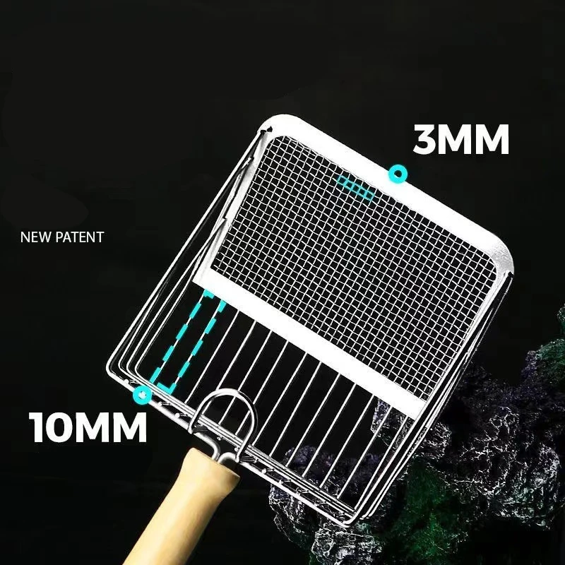 

Pet Poops Shovel Comfortable Grip Cat Litter Shovel Increased Surface Stainless Steel Cat Litter Scooper Cat Accessories