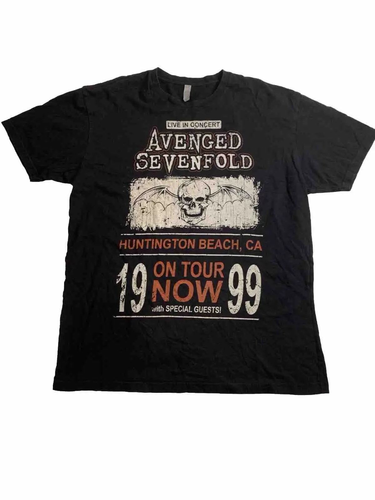 Official Avenged Sevenfold 1999 Huntington Beach Ca Tour T Shirt Reissue Size Xl