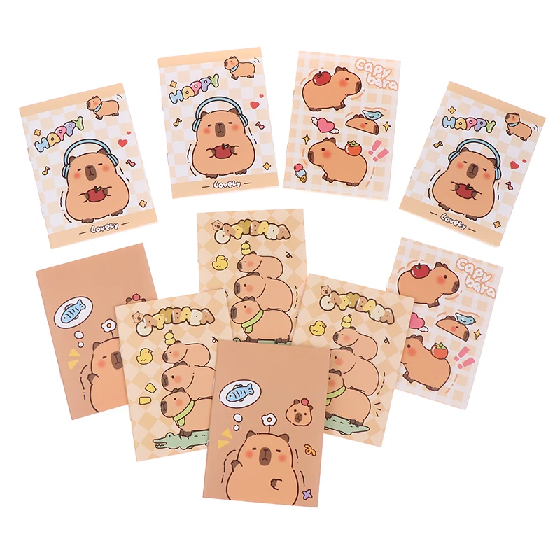 Miniatur-Capybara-Taschennotizbücher – 20er-Set – Kawaii-Briefpapier-Geschenkidee