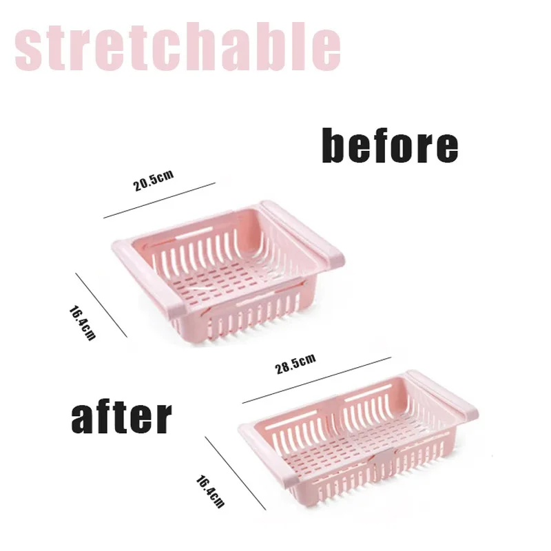 1/2/5pcs Drawer Type Food Storage Box for Refrigerator Fruit Egg Organizer Boxs Under Shelf Slide Plastic Kitchen Container
