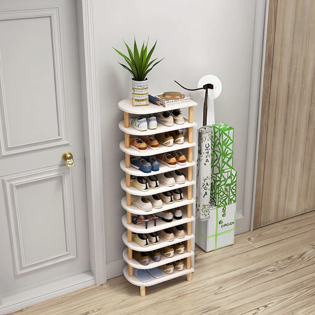 Dareko Simple Multi-Layer Stackable Shoes Organizer New Fashion Narrow Vertical Shoe Rack For Bedroom Living Room Furniture