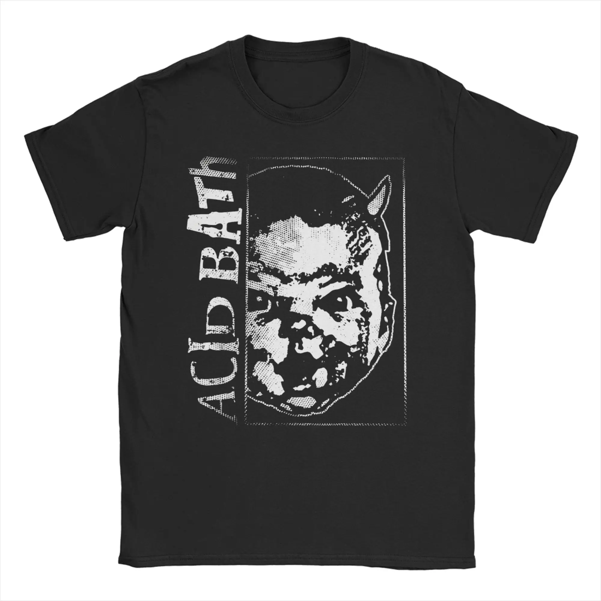 Camisetas Estilo Halftone Vintage Acid Bath para Homens e Mulheres, Camisetas Engraçadas 100% Algodão, Gola Redonda, Manga Curta, Roupas Plus Size