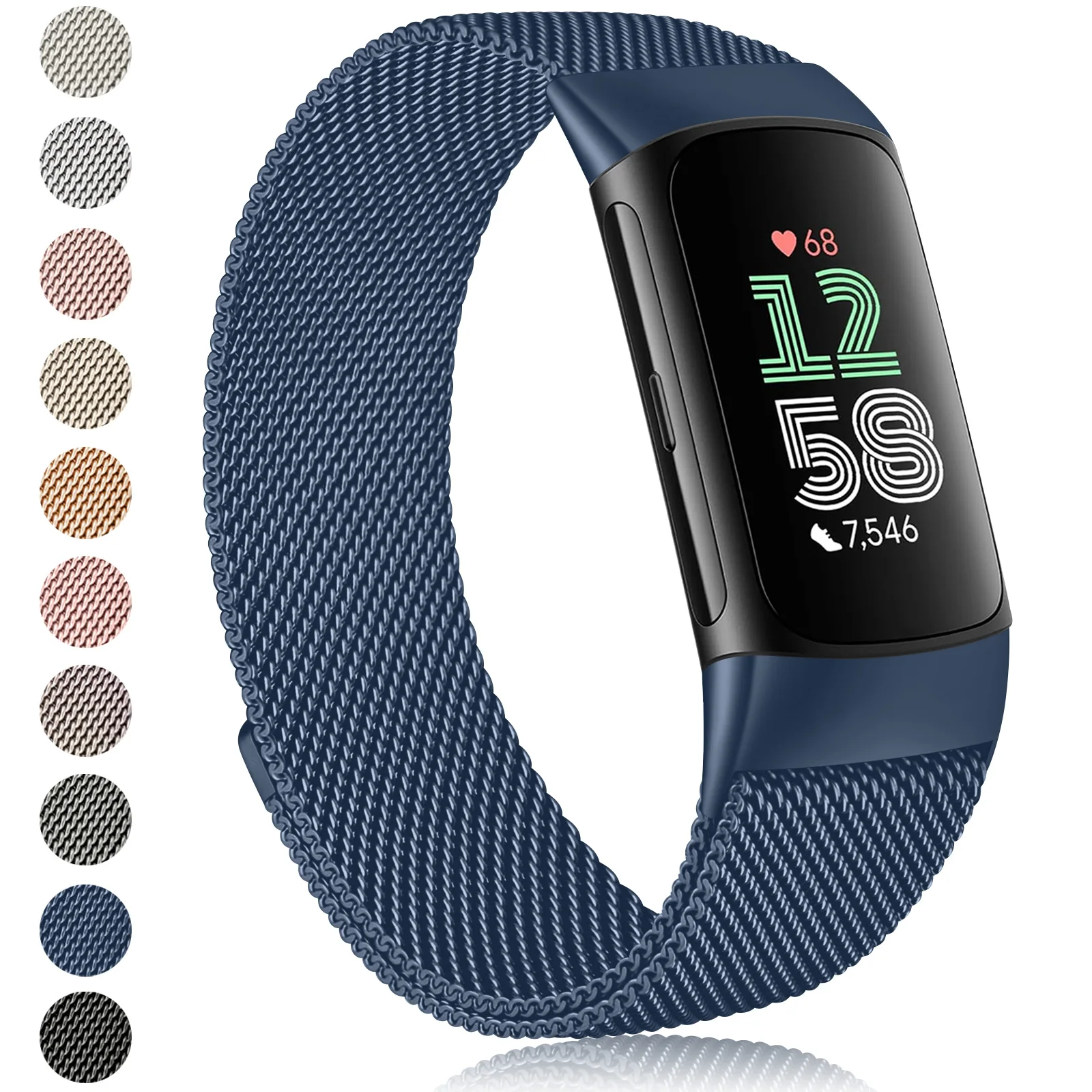3 Cinturini In Nylon Intrecciato Elastici Per Fitbit Charge 6 E Charge 5 - Morbidi, Regolabili, Traspiranti (da 14 A 24 Cm) - Senza Attrezzi - 2