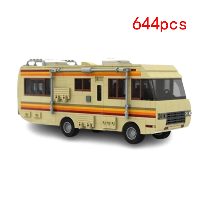 Spot MOC-20606 Small Particle Assembling Blocks Bus Model Toy 644pcs Kids Set Gift