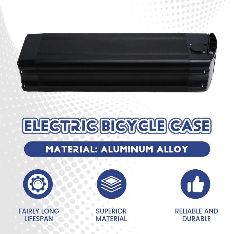 Electric E Bike Bicycle 18650 Battery Box Case Cover 48V Empty Silver Fish Ebike Aluminum Housing Accessories