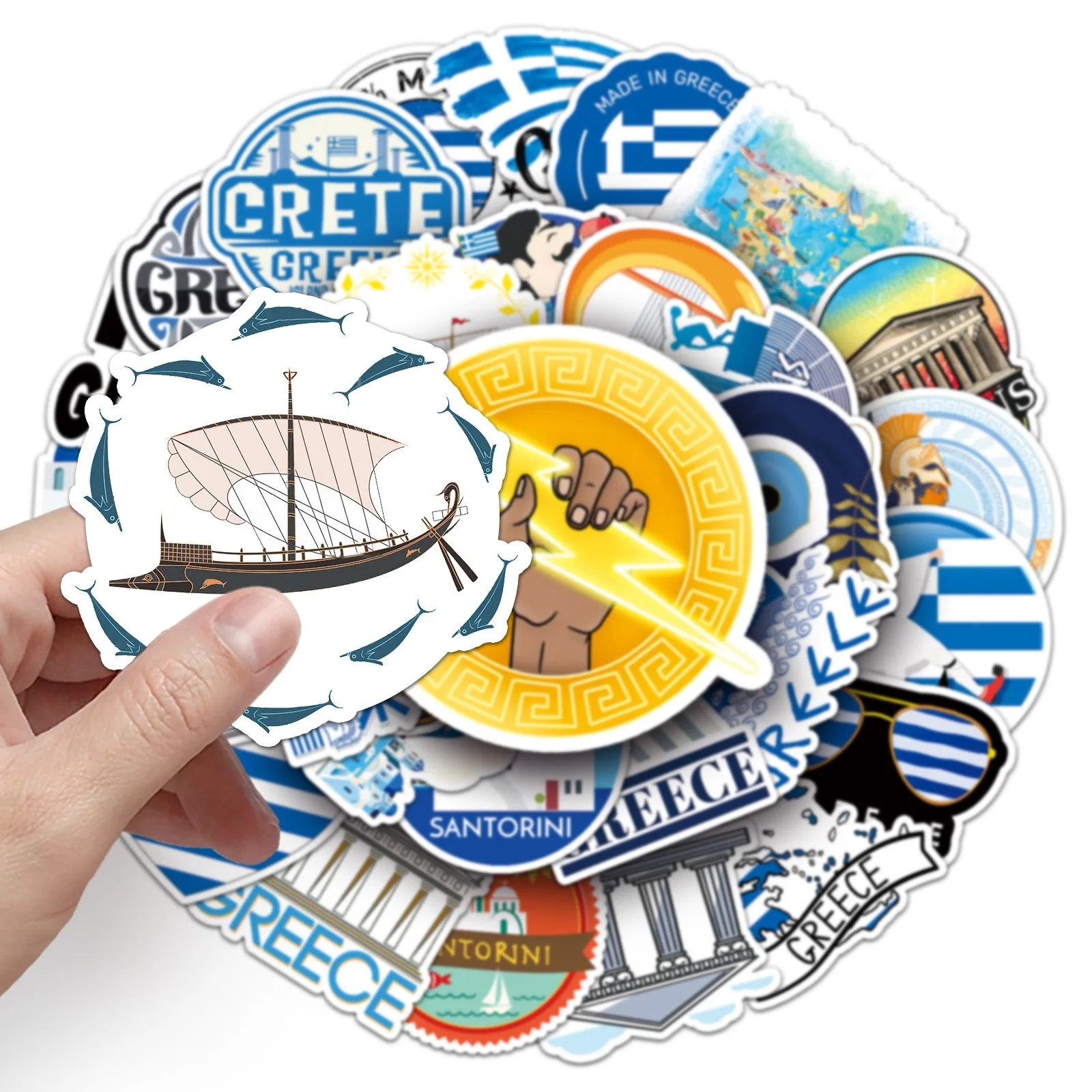 10/30/50pcs Greece City Travel Stickers World Famous Tourist Landscapes Decals DIY Scrapbook Luggage Phone Car Sticker Toy