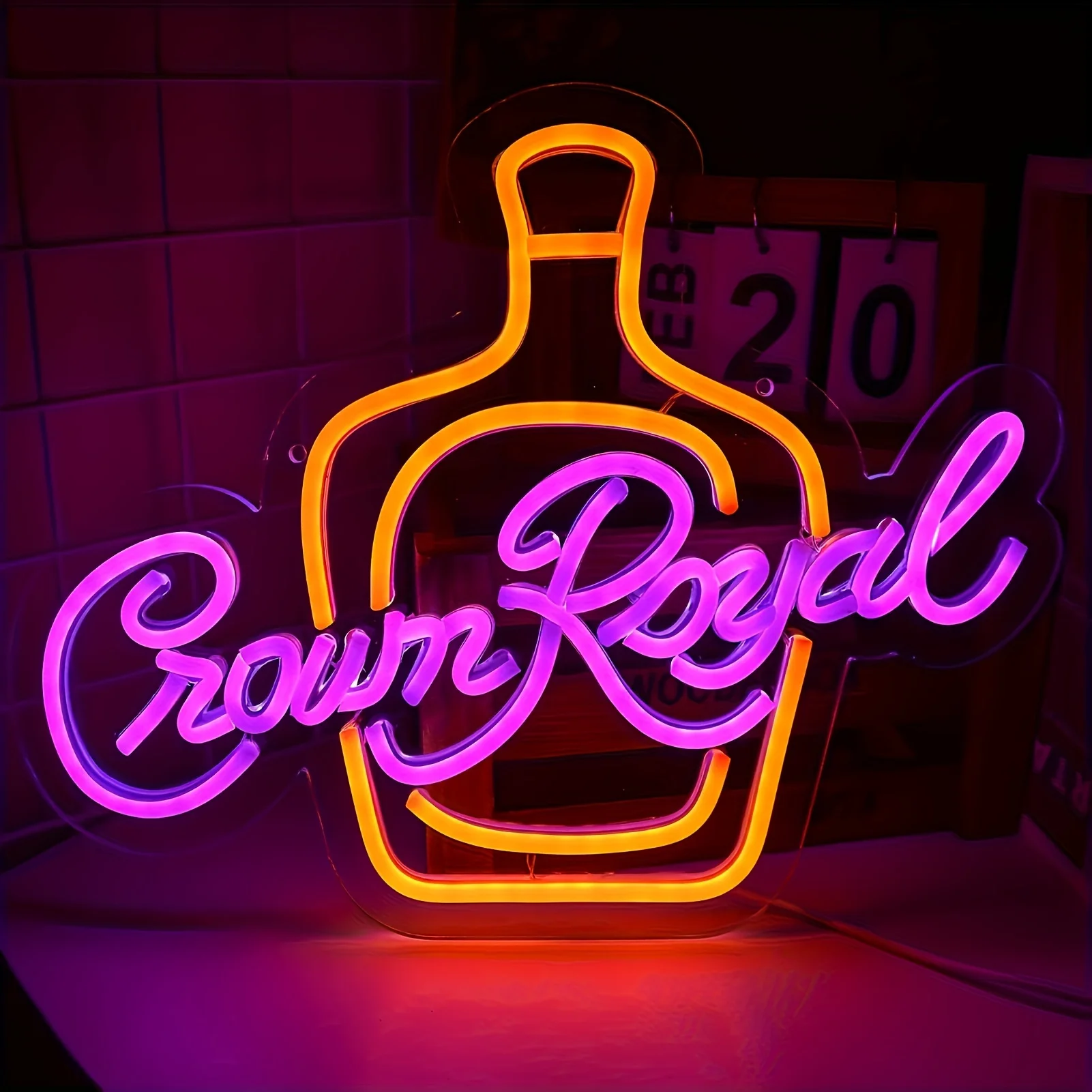 

Crown Royal Whiskey Неоновые вывески с питанием от USB Настенный декор для дома Игровая комната Спальня Вечеринка Бар Гостиная Человек Пещера Подарок для ребенка