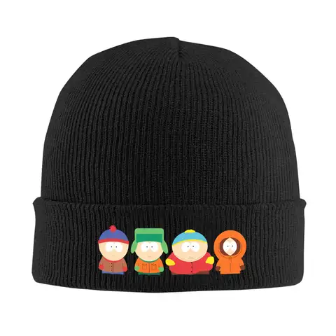 South-Park Cartoon Gestrickte Hut Beanie Herbst Winter Hüte Warme Acryl Casual Stan Cartman Kyle Kenny Caps Männer Frauen geschenk