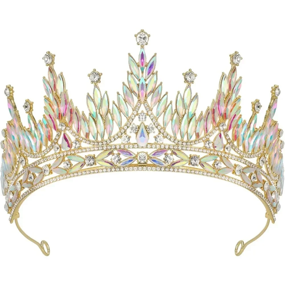

Tiaras and Crowns for Women, Wedding Tiara for Bride, Rhinestone Queen Crown, Crystal Costume Hair Accessories for Birthday
