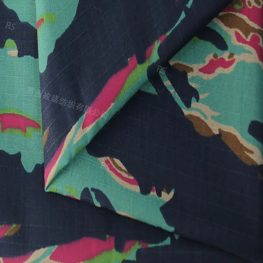 

1.5Meter Width Nylon Cotton Tiger Stripe Camouflage Fabric Wear Resistant Breathable Cloth for DIY Uniform